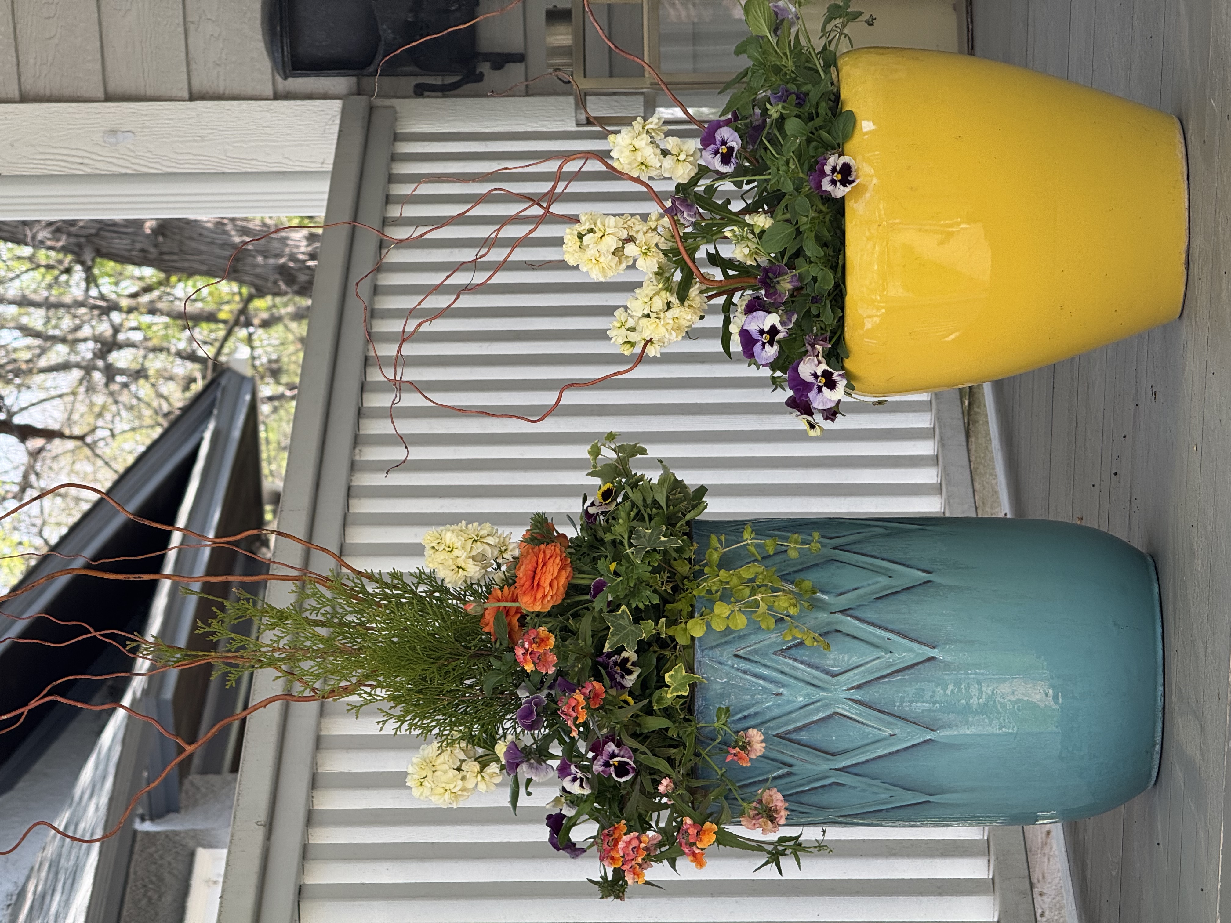 Spring floral display